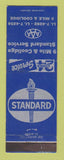 Matchbook Cover - Standard oil gas 9 Mile and Coolidge Oak Park MI BLUE