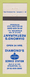 Matchbook Cover - Standard oil gas Diamond's Staunton IL