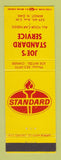 Matchbook Cover - Standard oil gas Joe's Minot ND