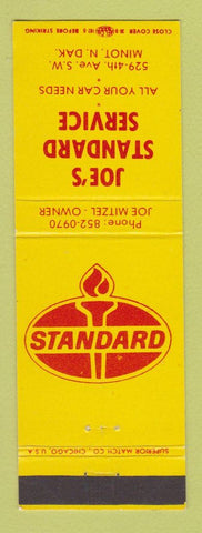 Matchbook Cover - Standard oil gas Joe's Minot ND