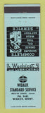 Matchbook Cover - Standard oil gas Wibaux MT BLUE