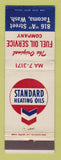 Matchbook Cover - Standard oil gas Heating Tacoma WA