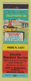 Matchbook Cover - Standard oil gas Valeck Saginaw MI WEAR