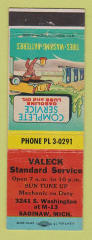 Matchbook Cover - Standard oil gas Valeck Saginaw MI WEAR