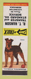 Matchbook Cover - Standard oil gas RT Hanson Lexington NE Terrier SAMPLE