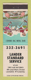 Matchbook Cover - Standard oil gas Lander WY