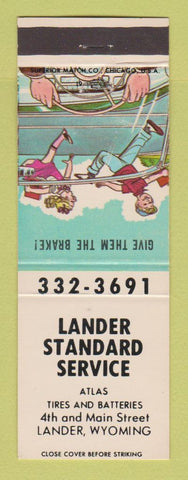Matchbook Cover - Standard oil gas Lander WY