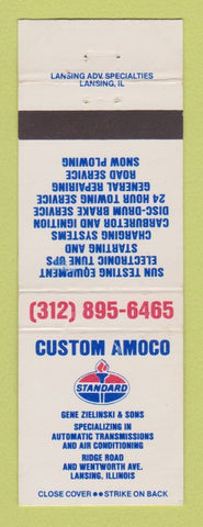 Matchbook Cover - Standard oil gas Custom Amoco Lansing IL