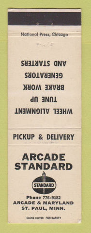 Matchbook Cover - Standard oil gas Arcade St Paul MN WEAR