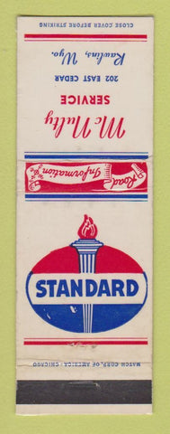 Matchbook Cover - Standard oil gas McNulty Rawlins WY LAMINATED