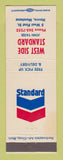 Matchbook Cover - Standard oil gas West Side Havre MT