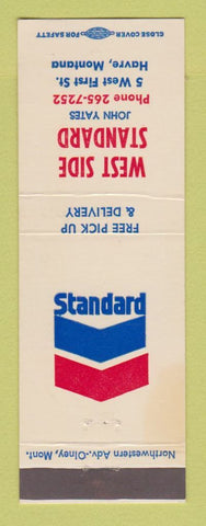 Matchbook Cover - Standard oil gas West Side Havre MT