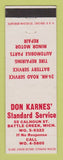 Matchbook Cover - Standard oil gas Don Karnes' Battle Creek MI