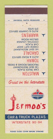 Matchbook Cover - Standard oil gas Jermoo's Mauston Tomah Warrens WI