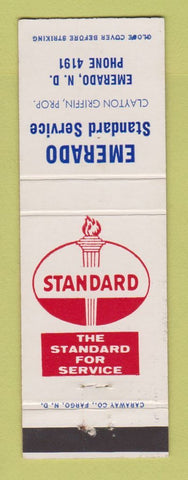 Matchbook Cover - Standard oil gas Emerado ND
