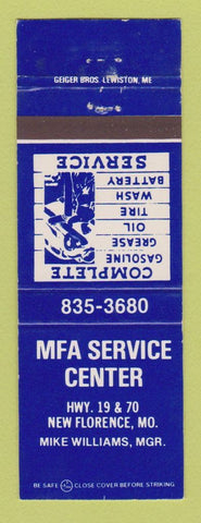 Matchbook Cover - Standard oil gas MFA New Florence MO