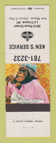 Matchbook Cover - Standard oil gas Ken's La Crosse WI