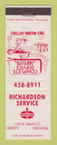 Matchbook Cover - Standard oil gas Richardson Liberty IN WEAR
