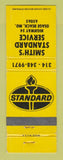 Matchbook Cover - Standard oil gas Smith's Osage Beach MO YELLOW