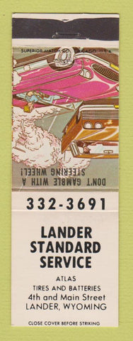 Matchbook Cover - Standard oil gas Lander WY