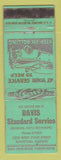 Matchbook Cover - Standard oil gas Davis Rockford IL GREEN WEAR LAMINATED
