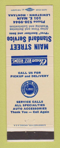 Matchbook Cover - Standard oil gas Main Street Lewiston MT