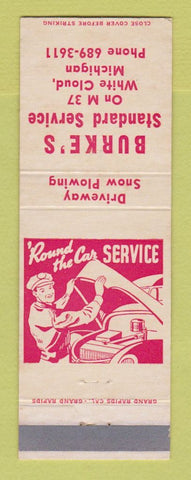 Matchbook Cover - Standard oil gas Burke's White Cloud MI