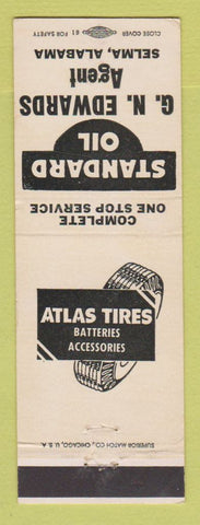 Matchbook Cover - Standard oil gas GN Edwards Selma AL