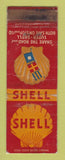 Matchbook Cover - Shell oil gas Share the Road WORN LAMINATED