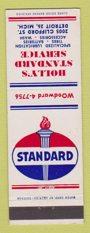 Matchbook Cover - Standard oil gas Holly's Detroit MI