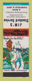 Matchbook Cover - Standard oil gas Jim's hillbilly SAMPLE