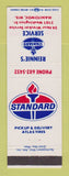 Matchbook Cover - Standard oil gas Reinnie's Manitowoc WI