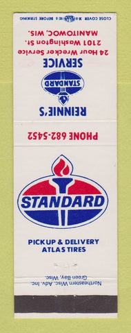Matchbook Cover - Standard oil gas Reinnie's Manitowoc WI