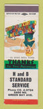 Matchbook Cover - Standard oil gas H and B