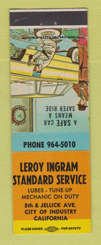 Matchbook Cover - Standard oil gas Leroy Ingram City of Industry CA