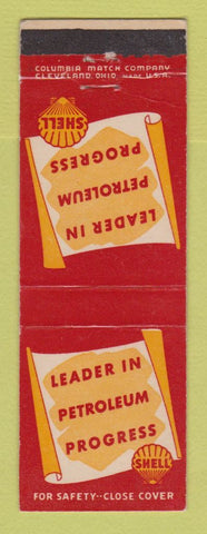 Matchbook Cover - Shell oil gas Leader in Progress LAMINATED