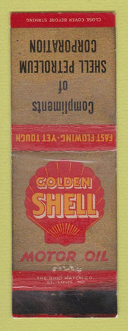 Matchbook Cover - Shell oil gas Petroleum Corp WORN LAMINATED