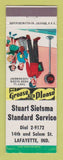 Matchbook Cover - Standard oil gas Stuart Sietsma Lafayette IN