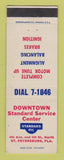 Matchbook Cover - Standard oil gas Downtown Service St Petersburg FL