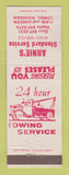 Matchbook Cover - Standard oil gas Arnie's Lowell MI