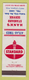 Matchbook Cover - Standard oil gas Hank's Valley City ND low phone #