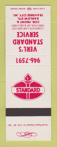 Matchbook Cover - Standard oil gas Verl's Traverse City MI