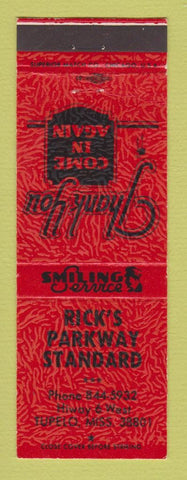 Matchbook Cover - Standard oil gas Rick's Parkway Tupelo MS