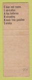 Matchbook Cover - Standard oil gas Clark's Buffalo SD Atlas Tires