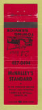 Matchbook Cover - Standard oil gas McNalley's Dewitt MI WEAR