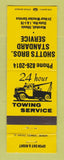 Matchbook Cover - Standard oil gas Shotts Bros Marshall IL YELLOW