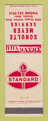 Matchbook Cover - Standard oil gas Schulte Meyer Omaha NE