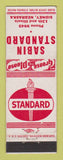 Matchbook Cover - Standard oil gas Sabin Sidney NE