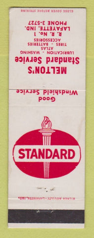 Matchbook Cover - Standard oil gas Melton's Lafayette IN WEAR LAMINATED