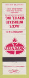 Matchbook Cover - Standard oil gas Jack's Menomonie WI